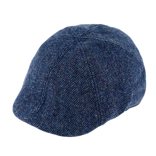 Fiebig 6-Panel Flatcap -  Gatsby - Donegal-Muster - Marineblau