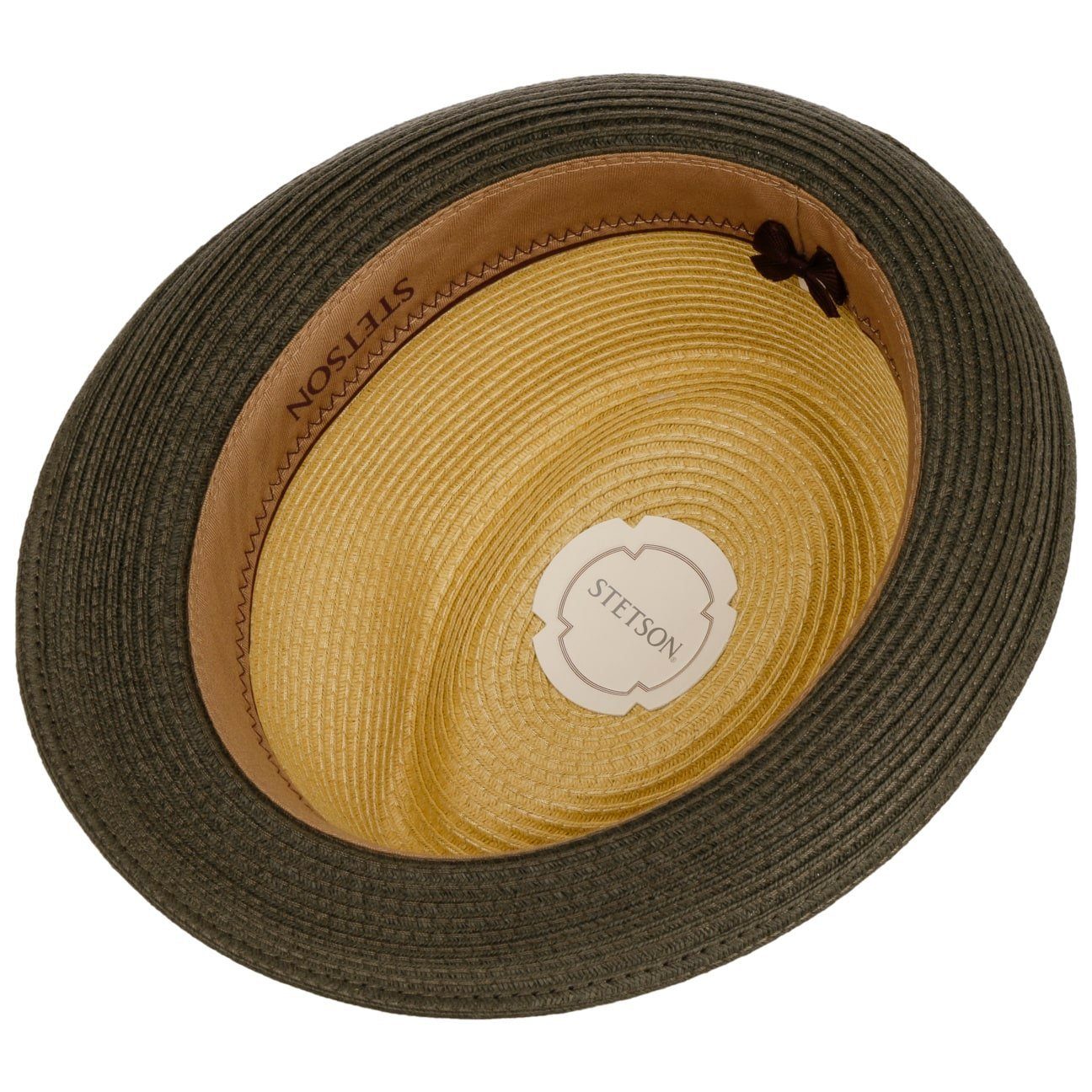 Stetson Licano Trilby - Toyo Strohut - Aus 100% Viskose- Mit UV-Schutz 40 - Natur/Oliv