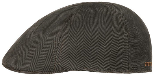Stetson Texas Duck Cap Herringbone Cotton - 351 - Oliv