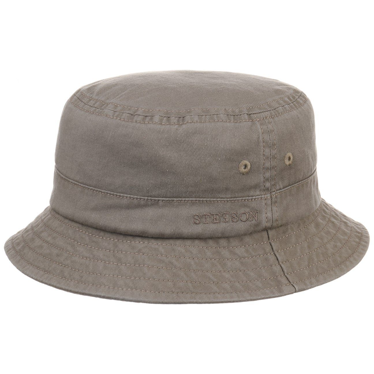 Stetson Bucket Cotton  - Anglerhut aus 100% Baumwolle - Grau