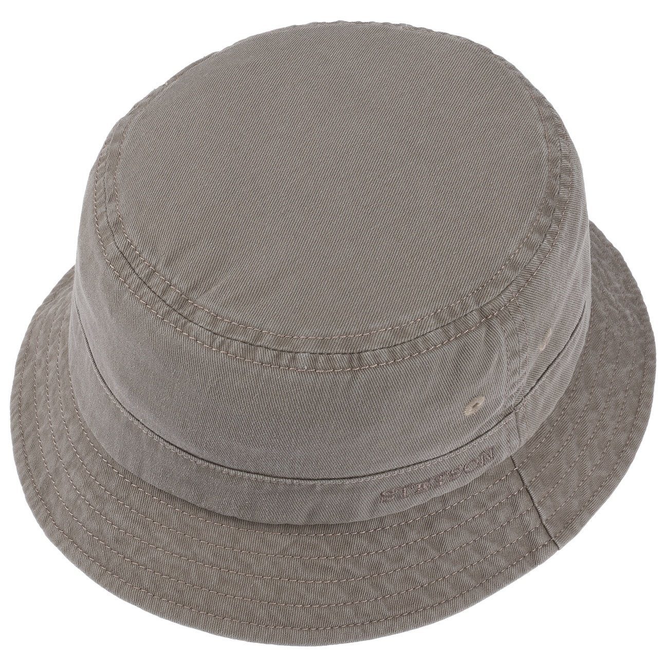 Stetson Bucket Cotton  - Anglerhut aus 100% Baumwolle - Grau