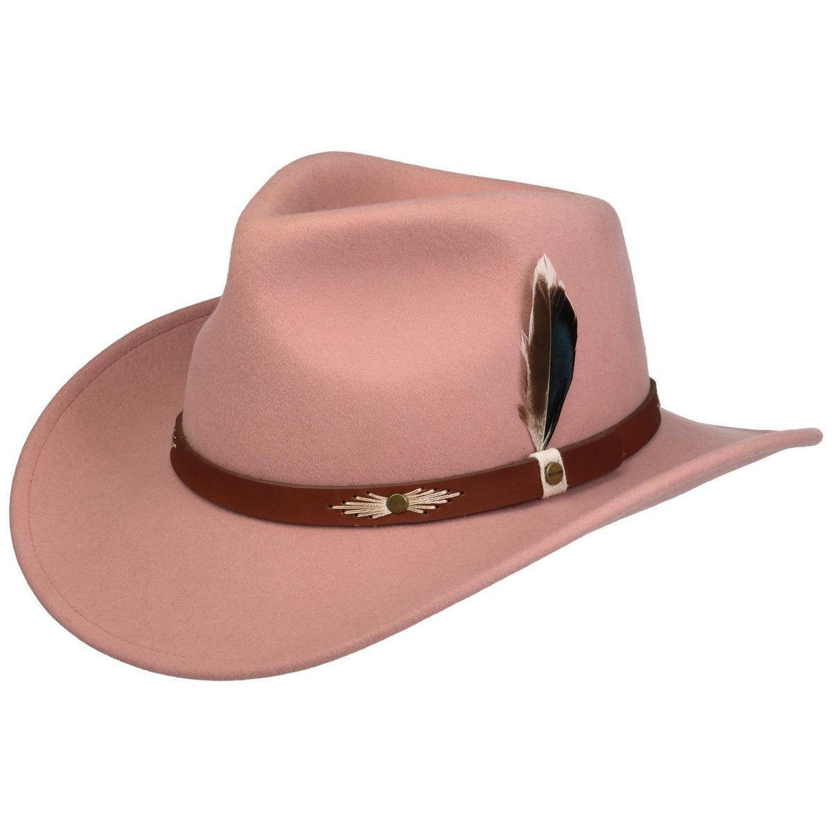 Stetson Western Woolfelt Kadoka Traveller - Wollfilzhut - Knautschbar / Wasserfest - Rosa