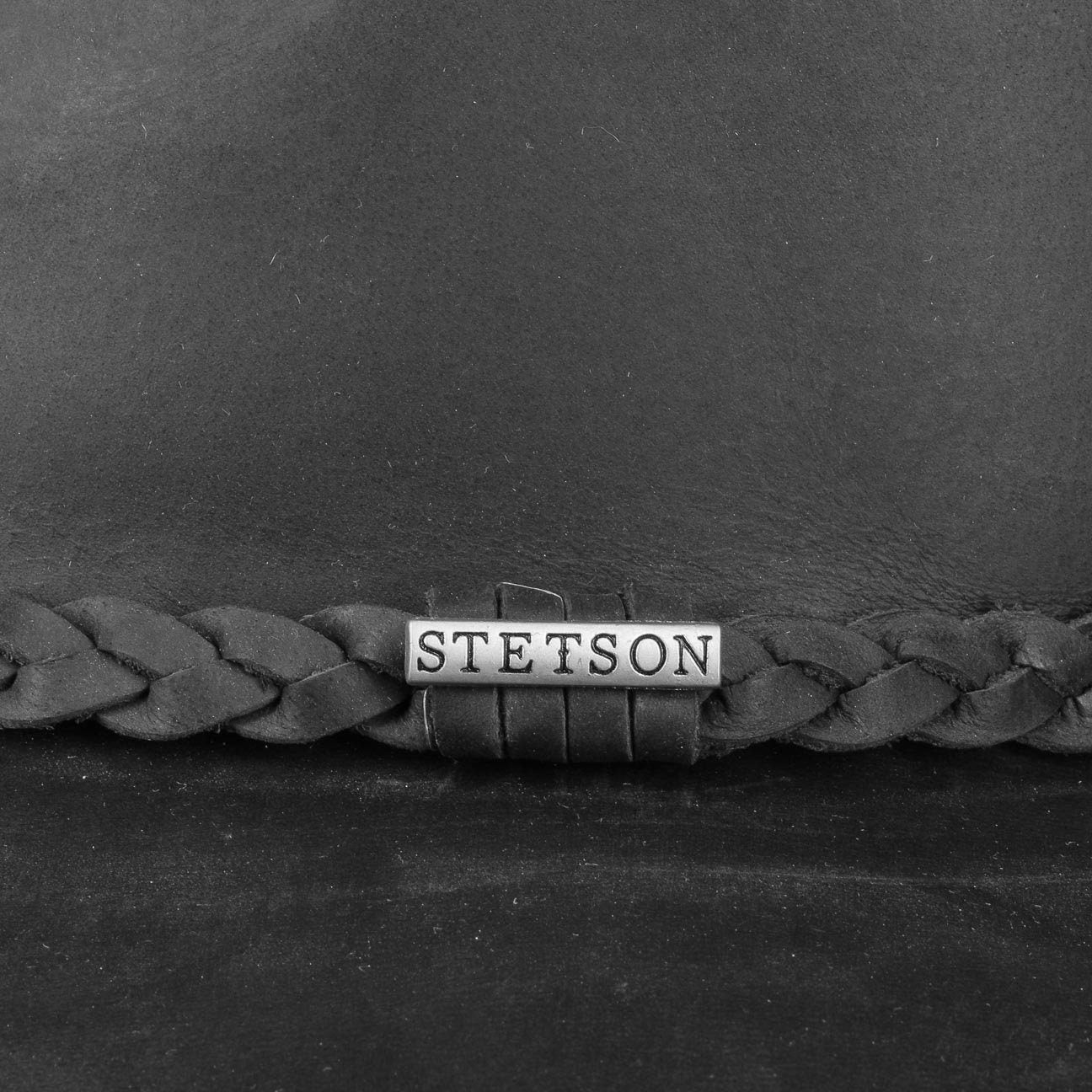 Stetson Buffalo Leder-Hut - Westernhut - Büffel-Leder - Wasserabweisend - Schwarz