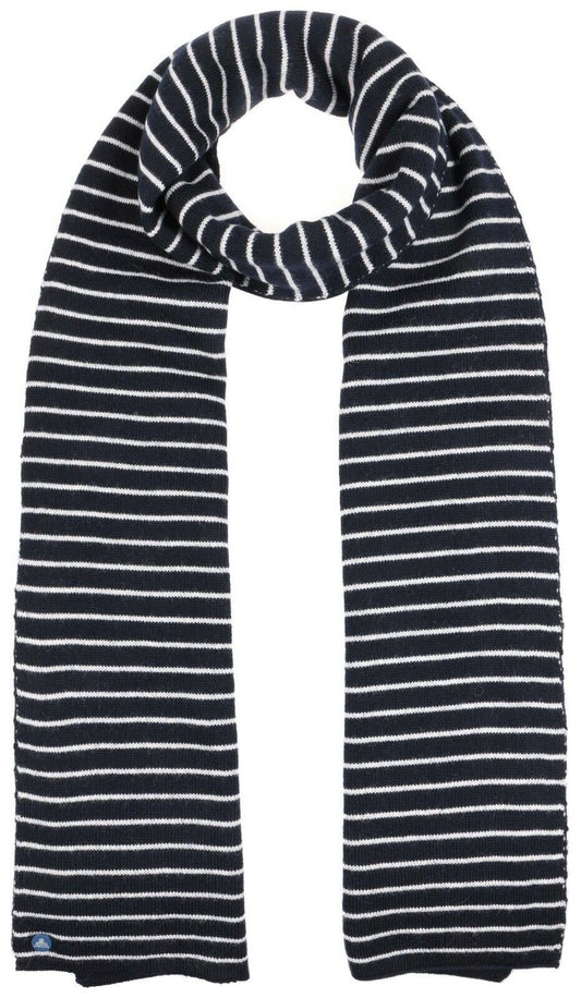 Hammaburg Classic Stripes -  Schal aus Wolle - Weiß/Blau