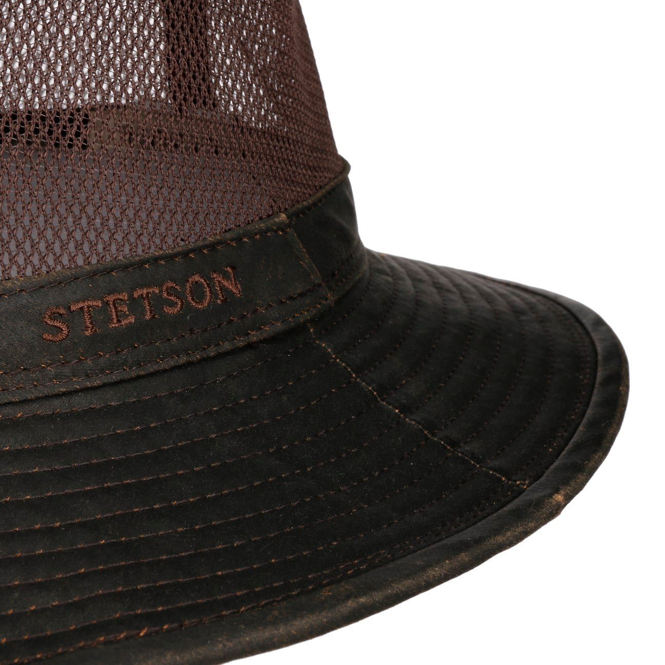 Stetson Vented Crown Stoffhut - Netz-Krone - Old Cotton -  Braun