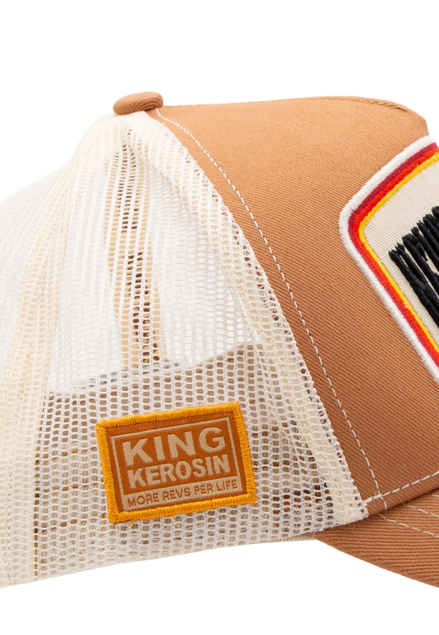 King Kerosin Trucker Cap "Never fuck a Fucker" - Braun