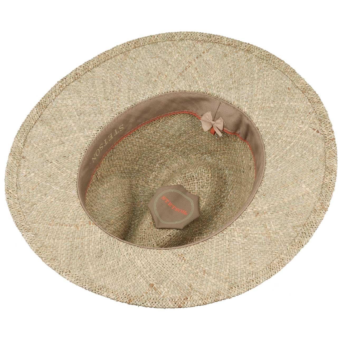 Stetson Caney Seagrass Traveller - Strohut - Naturfarben - Sonnenhut mit elegantem Garniturband