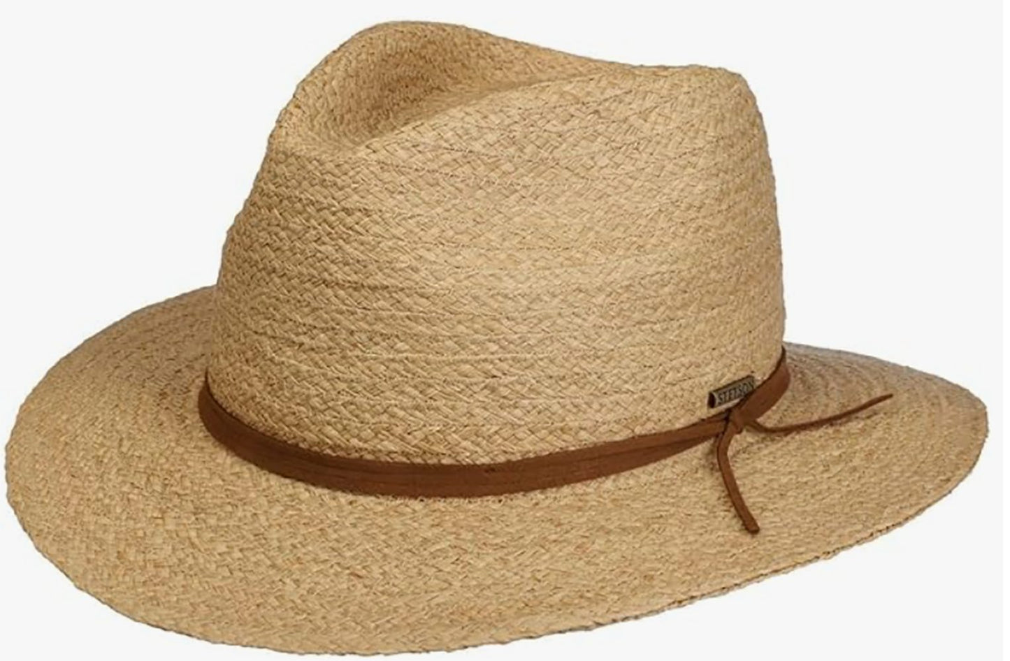 Stetson Classic Raffia Traveller - Strohut - Naturfarben - mit Garniturband - UV-Schutz 40