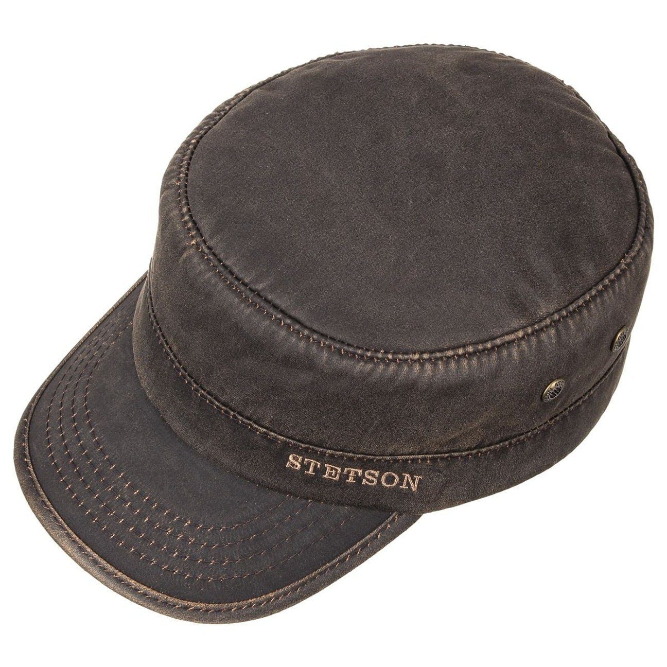 Stetson Army Cap Datto Vintage Winter - aus Baumwolle/Polyester (Distressed Material) - 6 - Braun