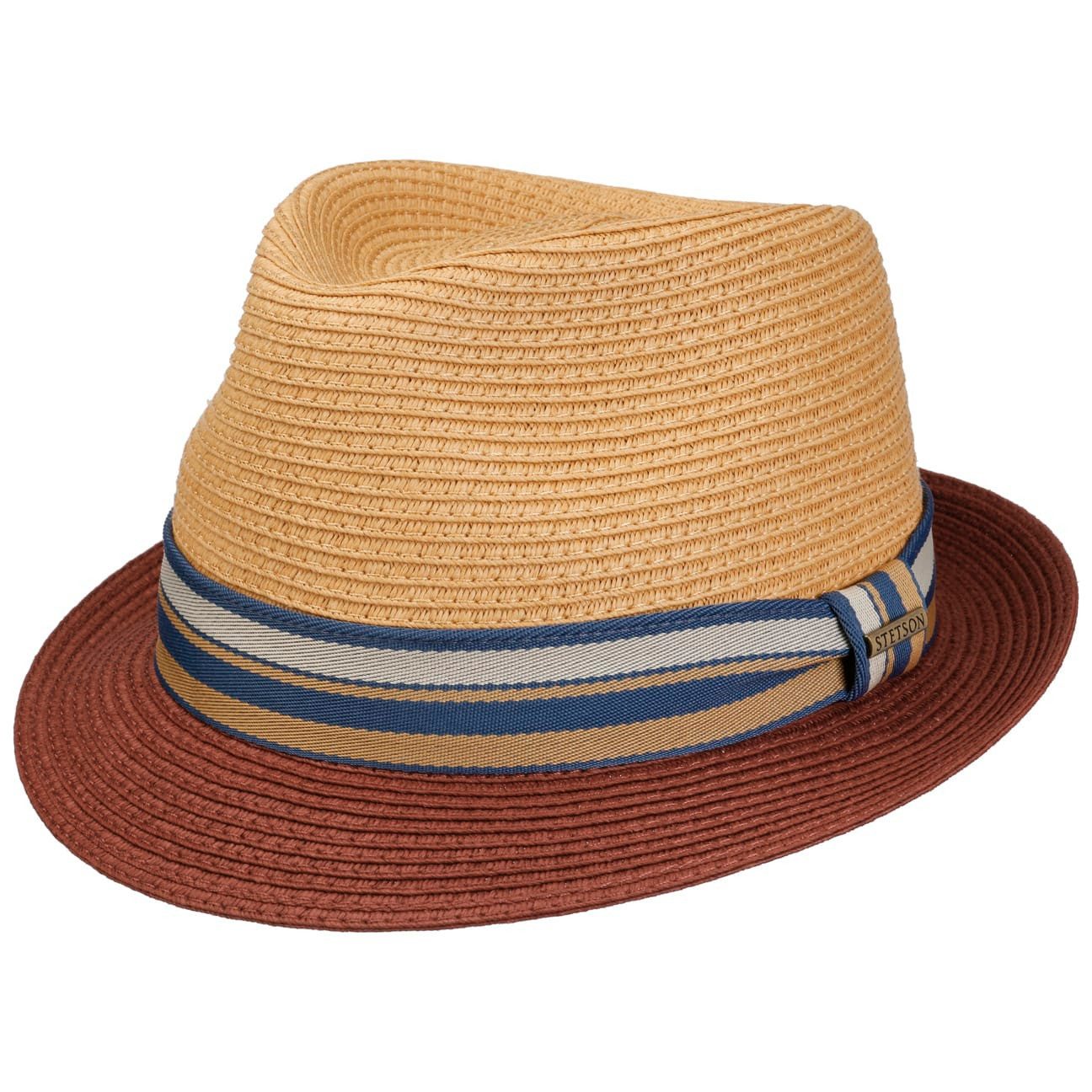 Stetson Licano Trilby - Toyo Strohut - Aus 100% Viskose- Mit UV-Schutz 40 - Rot