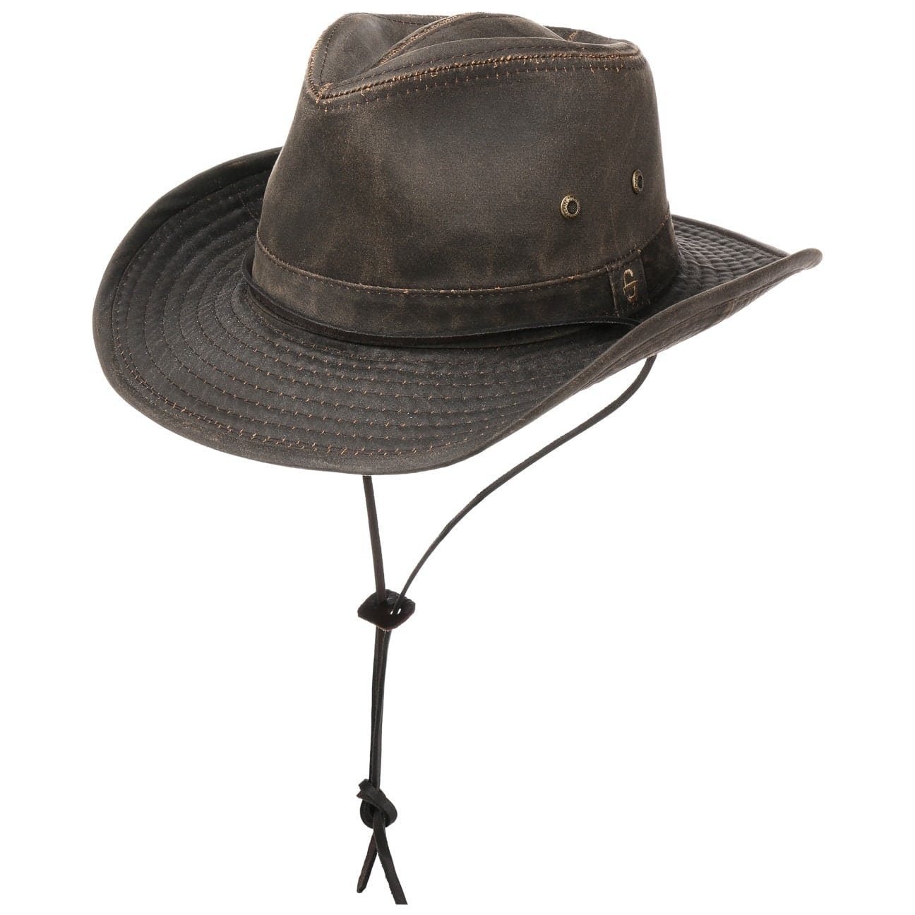 Stetson Diaz Vintage Hut - Old Cotton - mit Kinnband - Braun