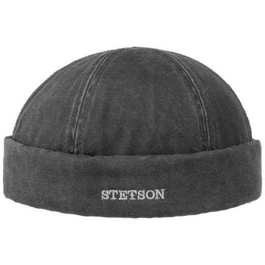 Stetson Docker Old Cotton Vintage - Dockermütze - Winter - mit Fleece-Inlett - Schwarz