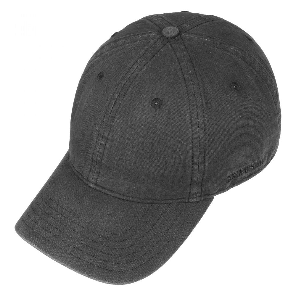 Stetson Ducor Organic Basecap - Nachhaltig - Cap aus 100% organischer Baumwolle - Schwarz