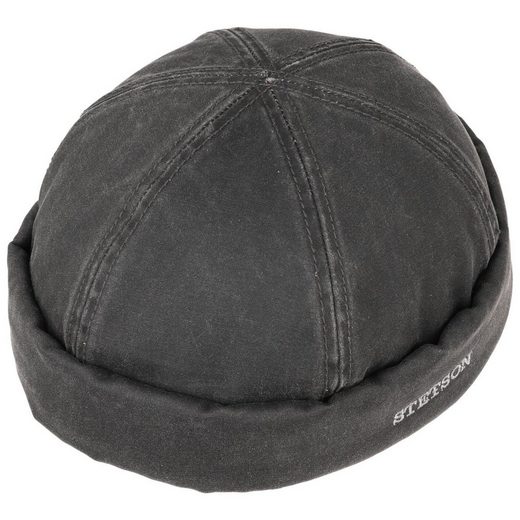 Stetson Docker Old Cotton Vintage - Dockermütze - Winter - mit Fleece-Inlett - Schwarz