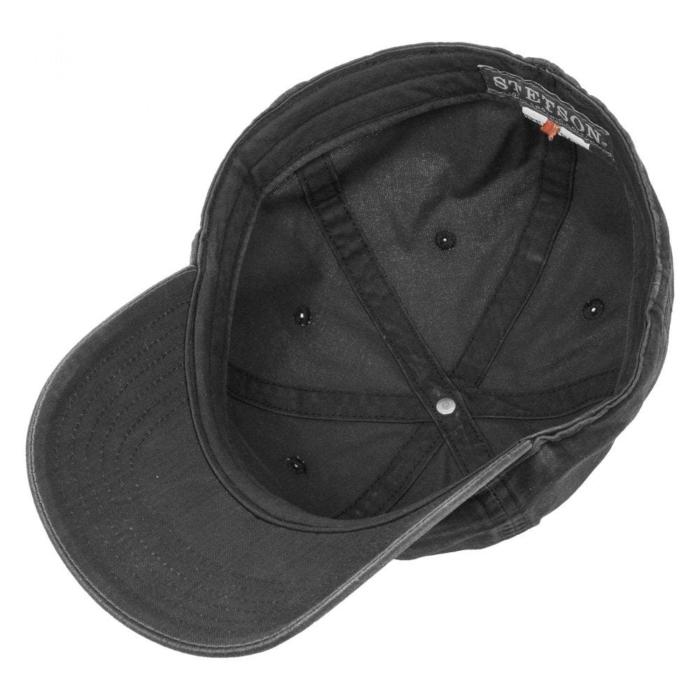 Stetson Ducor Organic Basecap - Nachhaltig - Cap aus 100% organischer Baumwolle - Schwarz