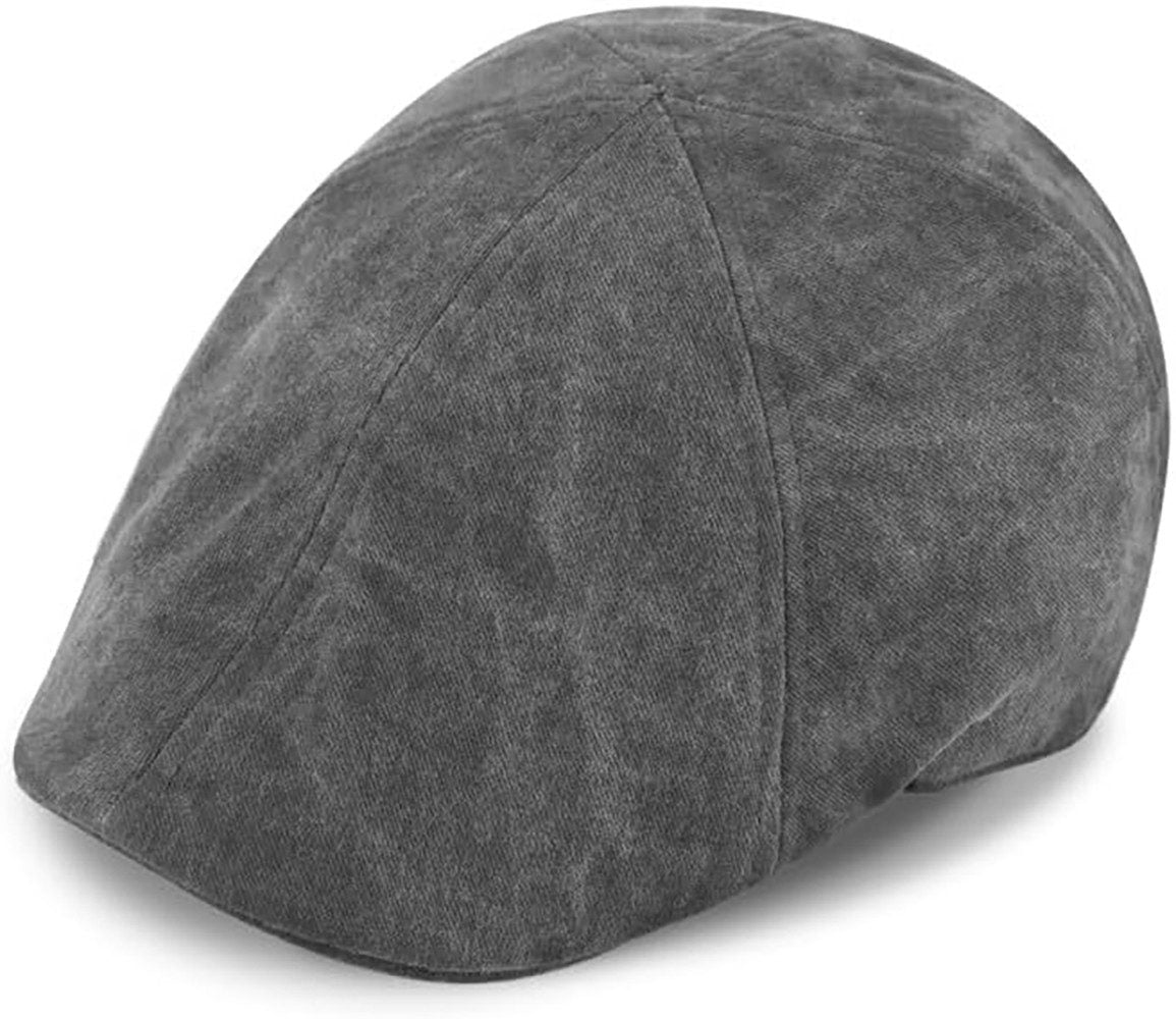 Fiebig 6-Panel Flatcap - Washed Cotton - Anthrazit