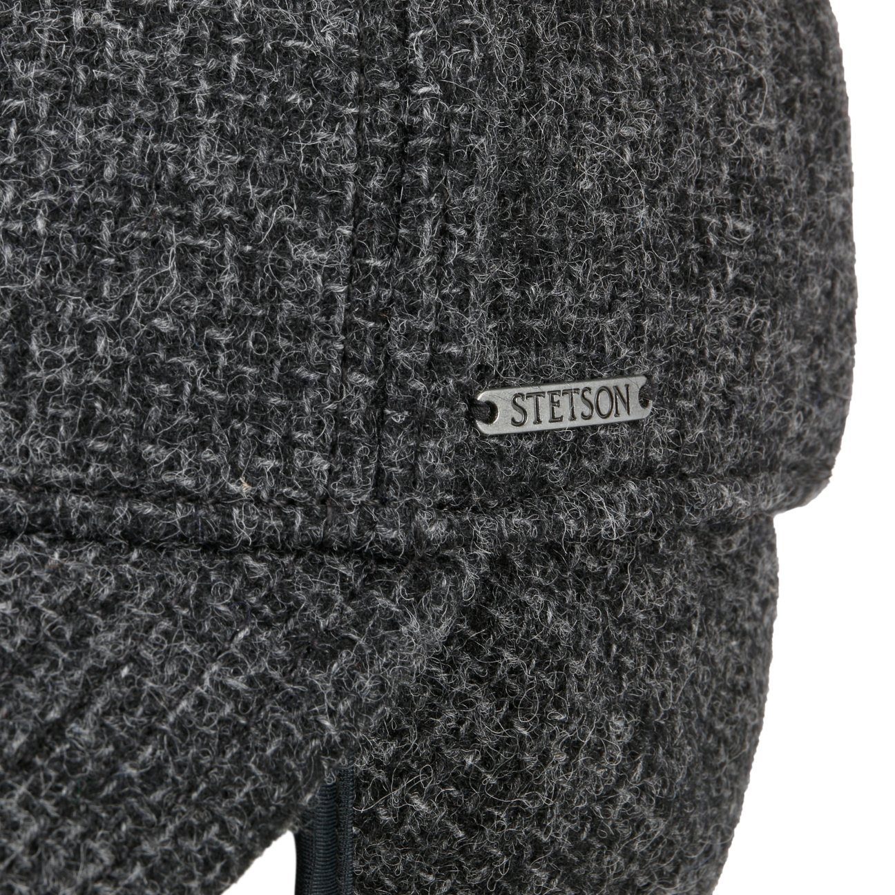 Stetson Wolle Classic Basecap - mit Ohrenklappen - Anthrazit