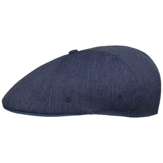 Kangol Seamless Flexfit Denim Flatcap Schiebermütze - Denim - Blau