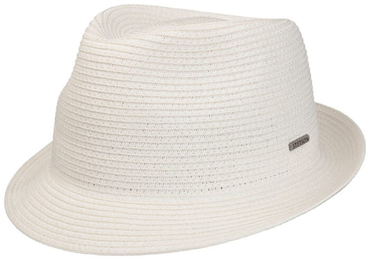 Stetson Dawson Plains - Trilby - Toyo Strohut - Aus 100% Viskose- Mit UV-Schutz 40 - Weiss