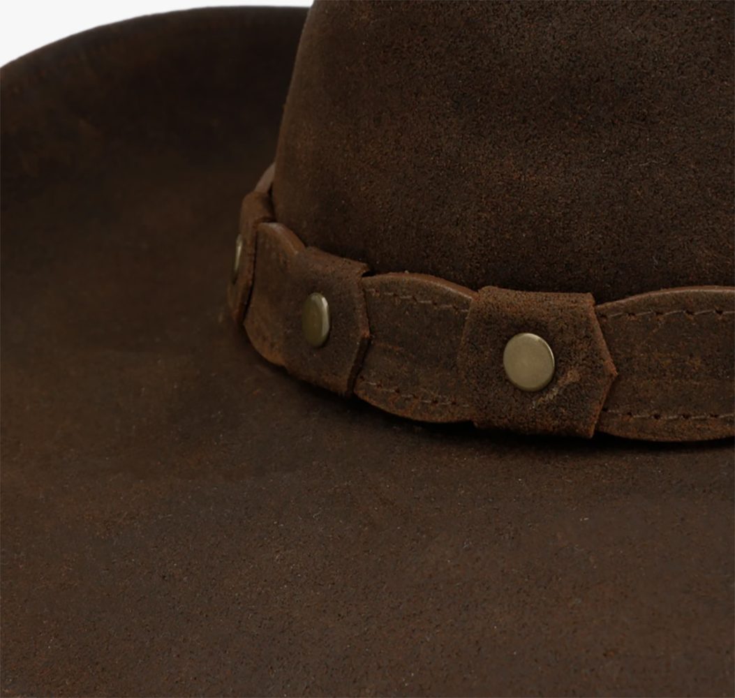 Stetson Western Calf Split Traveller - aus 100% Leder - Rotbraun