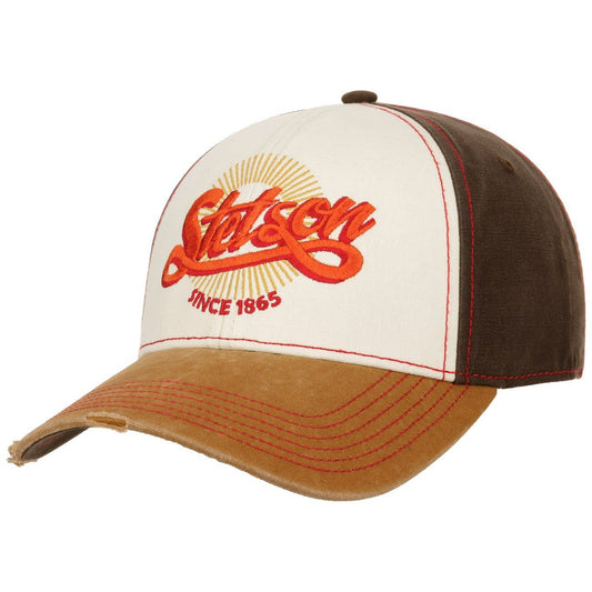 STETSON Baseball Cap Vintage Distressed Braun