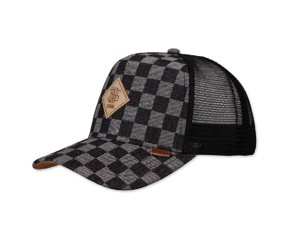 Djinns Baseball Cap Denim Check