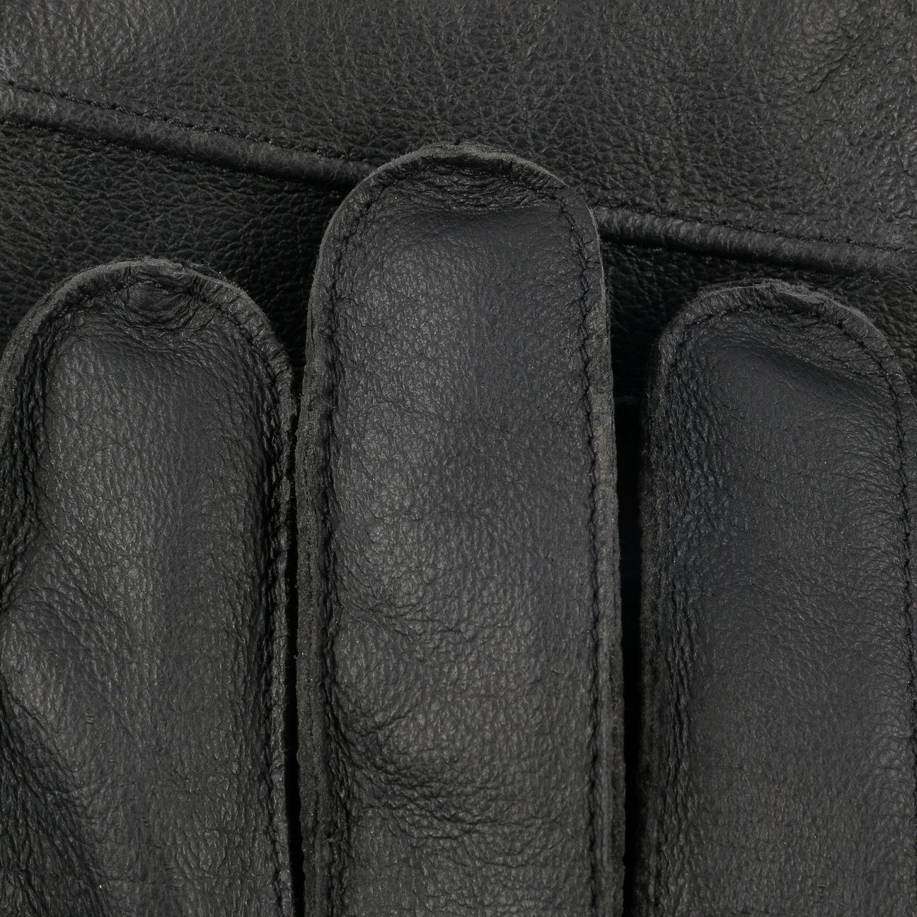 Stetson Leder-Handschuhe mit Futter - Schweinsleder - Schwarz