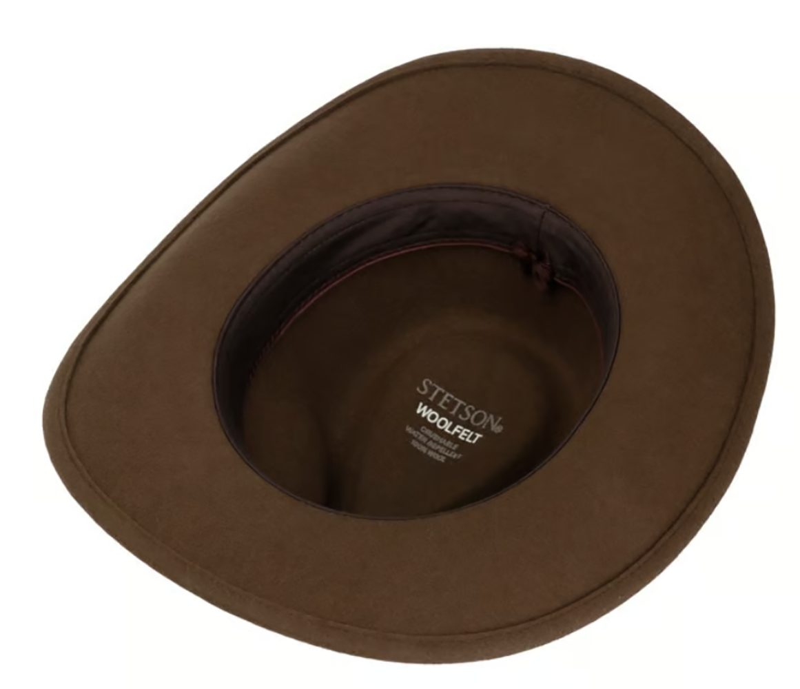 Stetson Norbeck Western Woolfelt Traveller - Wollfilzhut - Knautschbar / Wasserfest - Braun