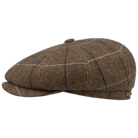 Stetson Hatteras Ore Colour - Fischgrat - Schirmmütze aus 100% Wolle - 376 - Braun