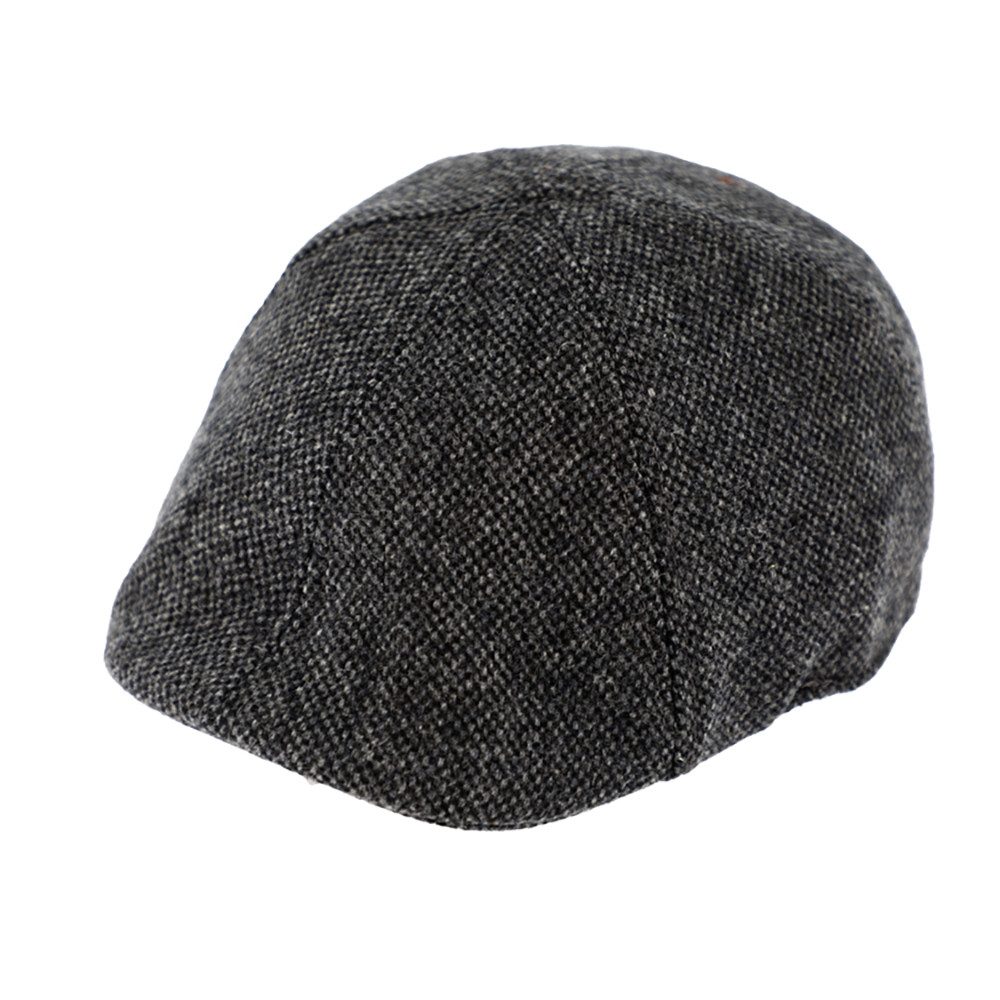 Fiebig 6-Panel Flatcap -  Gatsby - Donegal-Muster - Anthrazit
