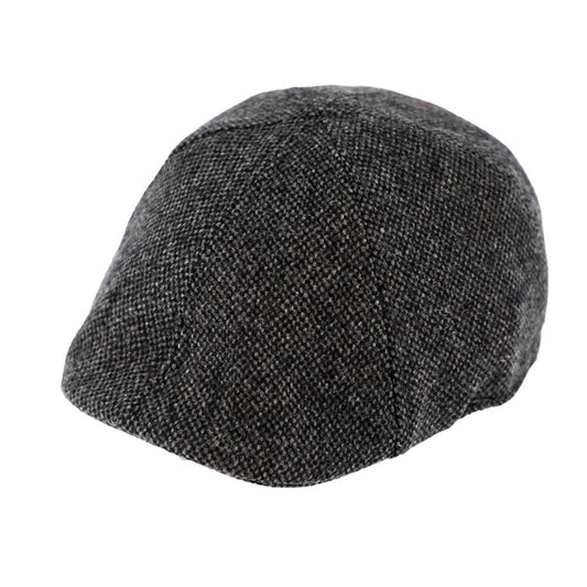 Fiebig 6-Panel Flatcap -  Gatsby - Donegal-Muster - Anthrazit