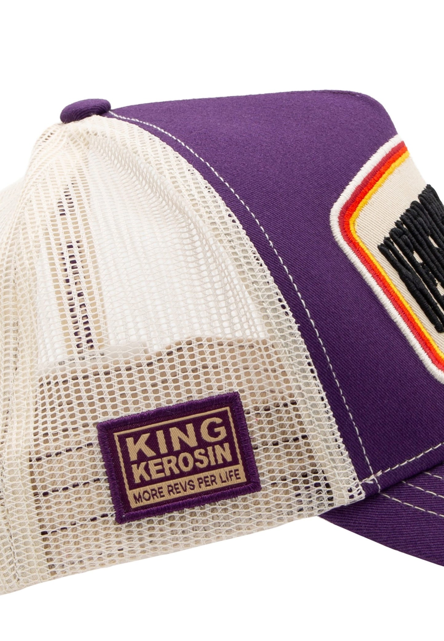 King Kerosin Trucker Cap "Never fuck a Fucker" - Lila