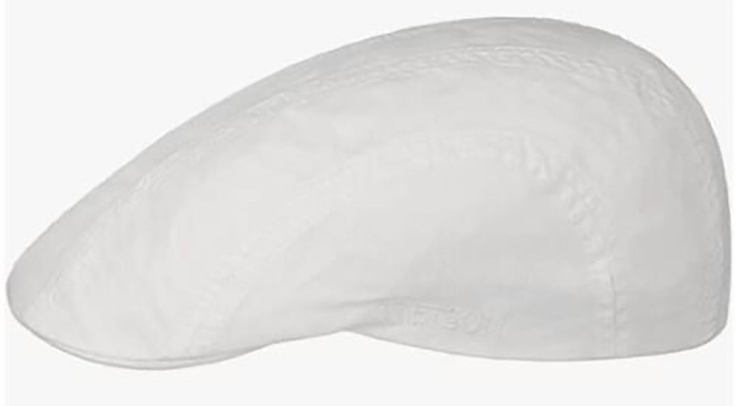 Stetson Madison Organic Ivy Cap  - Nachhaltig - Flatcap aus 100% organischer Baumwolle - Weiß