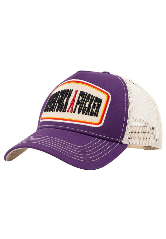 King Kerosin Trucker Cap "Never fuck a Fucker" - Lila