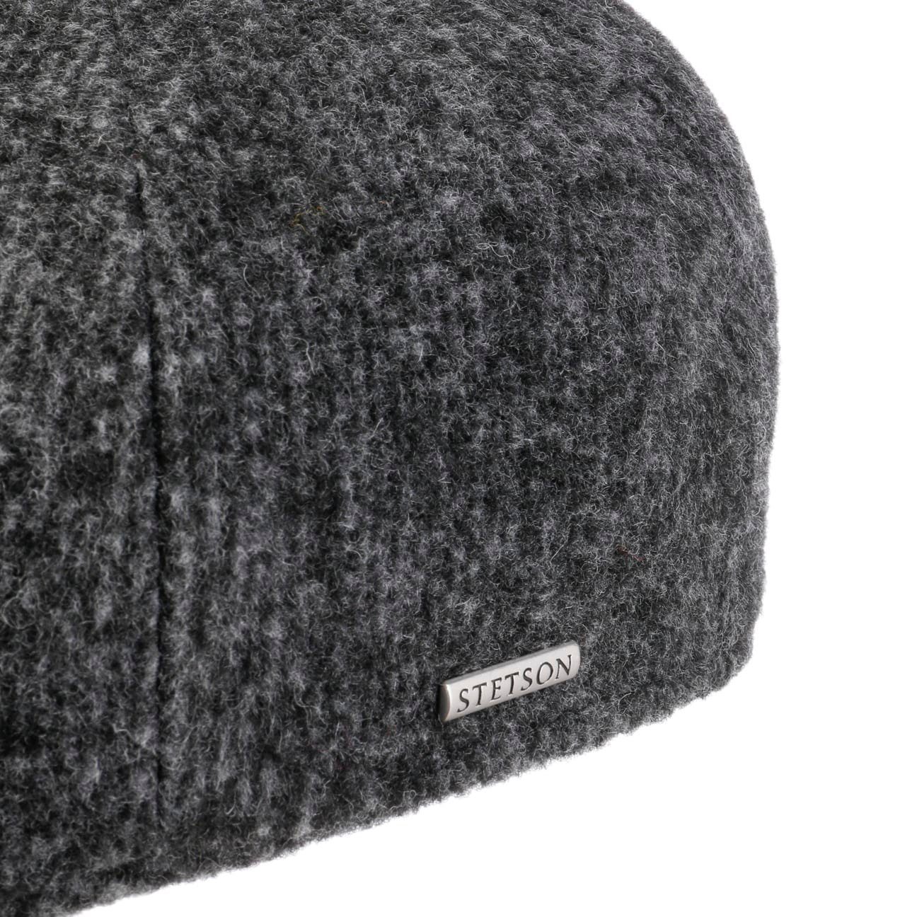 Stetson Texas Jersey Eskridge - Flatcap mit Schurwolle - Grau - Schwarz