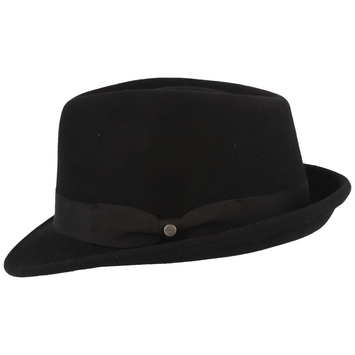 Stetson Elkader Woolfelt Trilby -  Knautschbar - Wasserabweisend - Futter aus Baumwolle - Schwarz