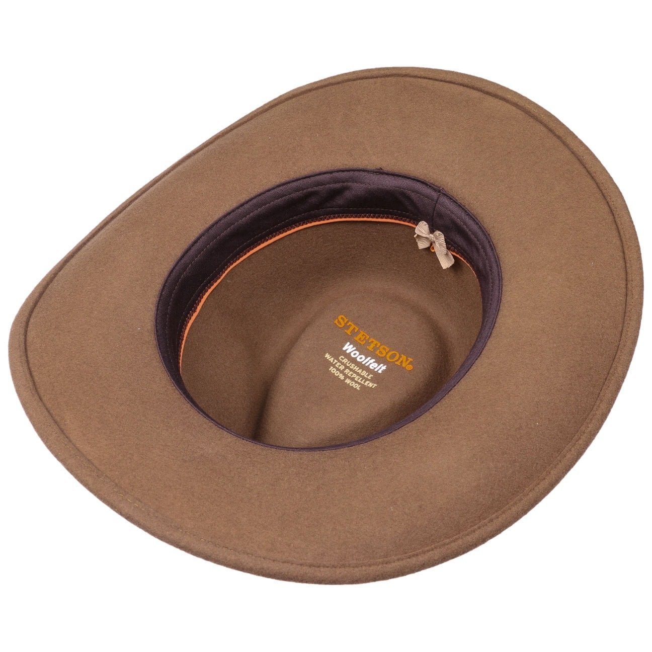 Stetson Oklahoma Western Woolfelt Traveller - Wollfilzhut - Knautschbar / Wasserfest - Braun