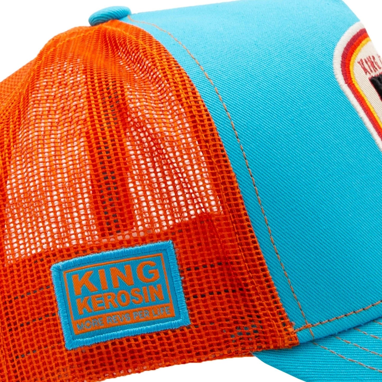 King Kerosin Trucker Cap "Never fuck a Fucker" - Himmelblau