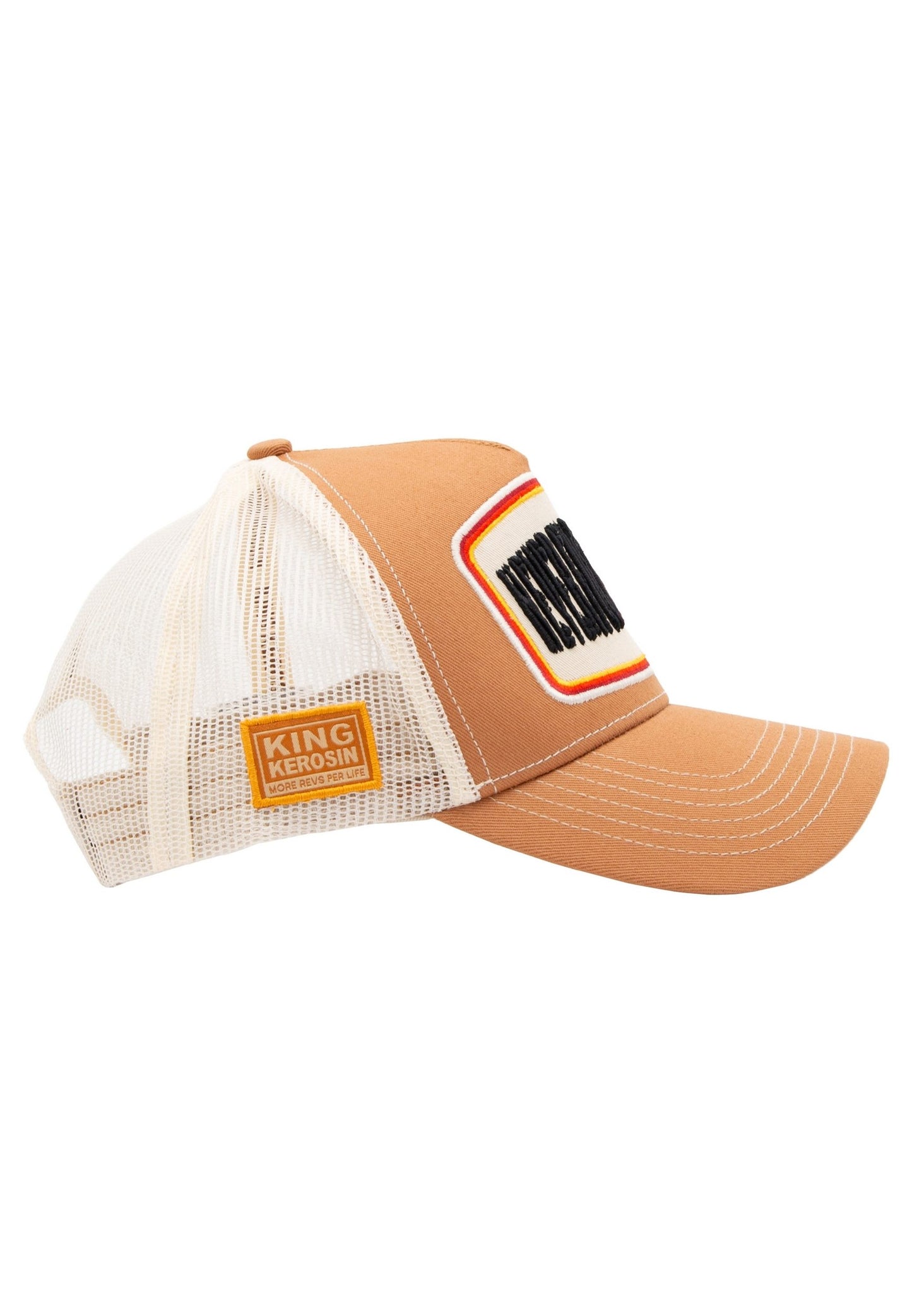 King Kerosin Trucker Cap "Never fuck a Fucker" - Braun