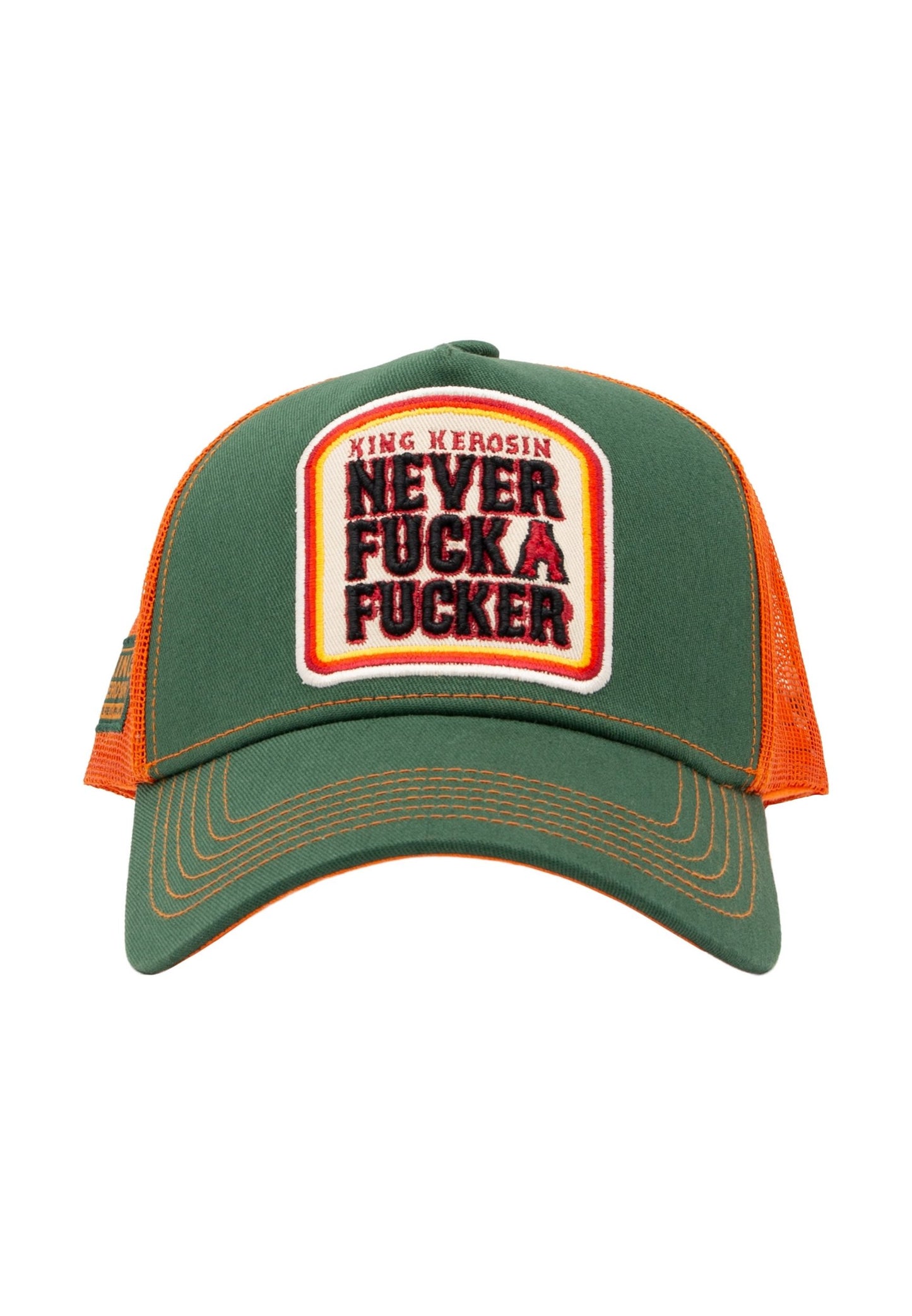 King Kerosin Trucker Cap "Never Fuck a Fucker" - Grün