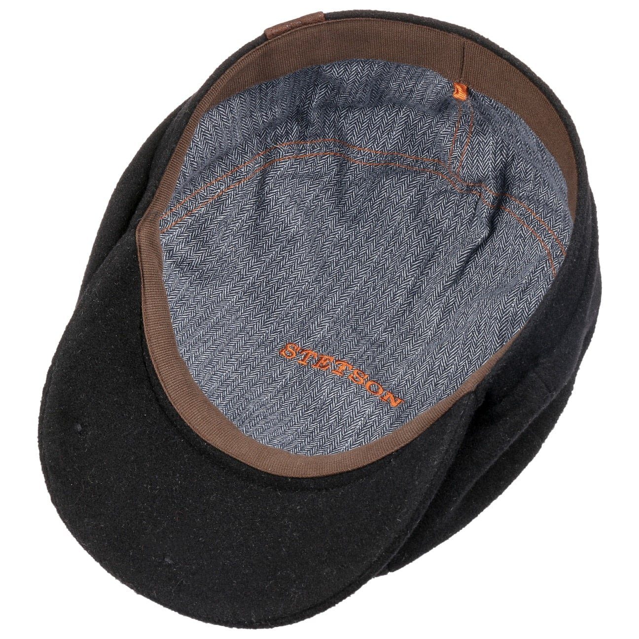 Stetson Hatteras Wolle Kaschmir - Flatcap - 8-teilig - Schwarz