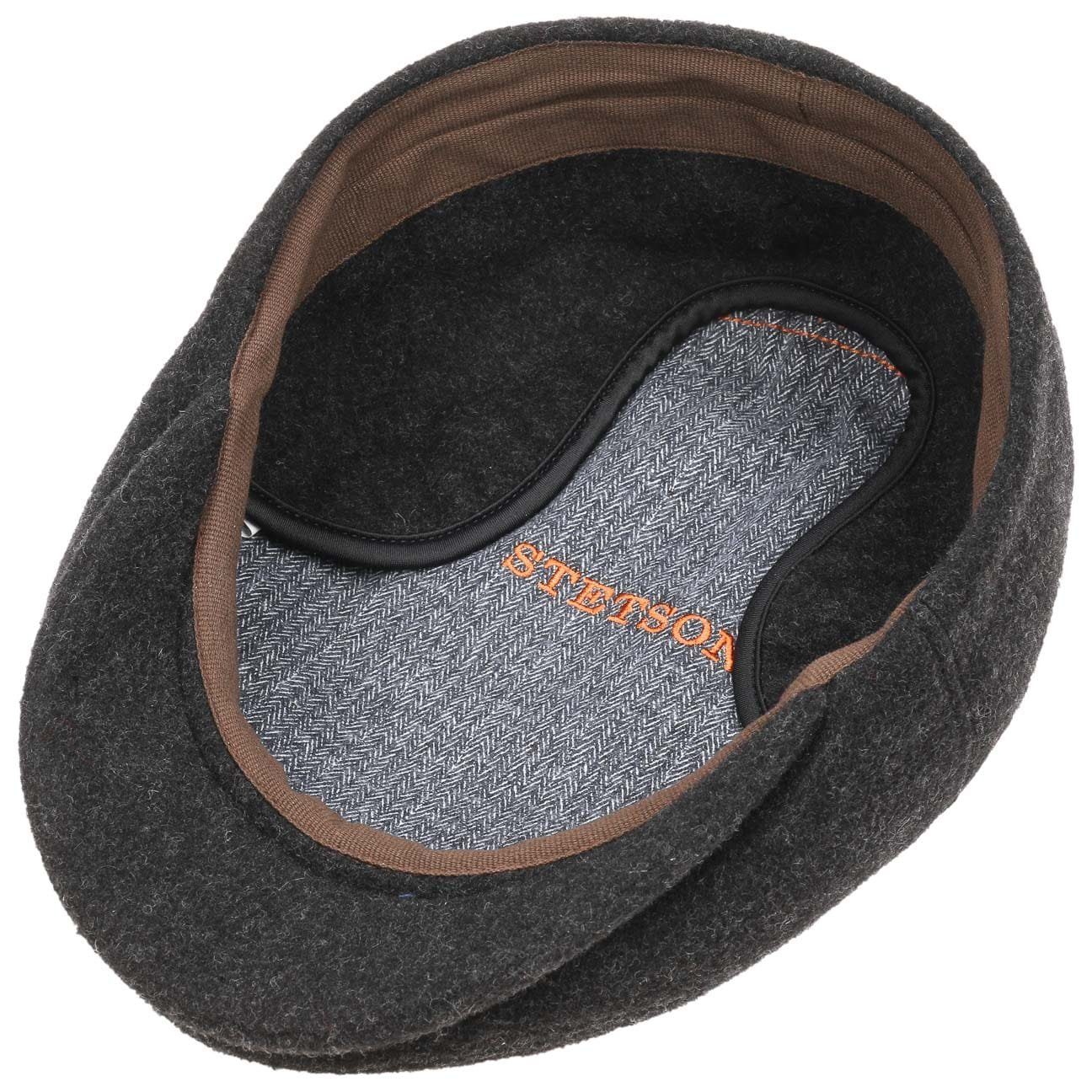 Stetson Kent Wool Driver Cap - mit Ohrenklappen - Cap aus  Wolle / Kaschmir - 32 - Grau