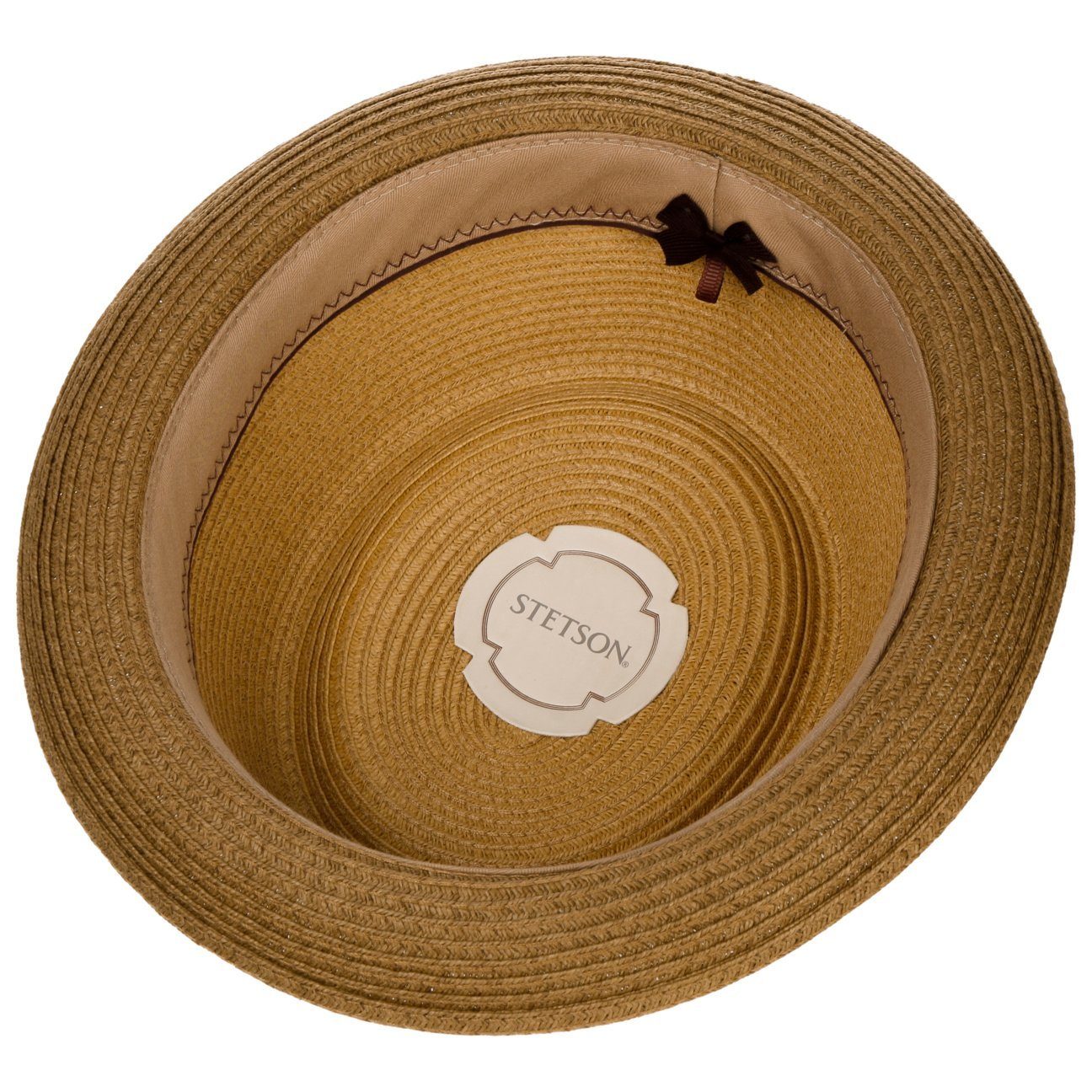 Stetson Licano Pork Pie - Toyo Strohut - Aus 100% Viskose- Mit UV-Schutz 40 - Braun