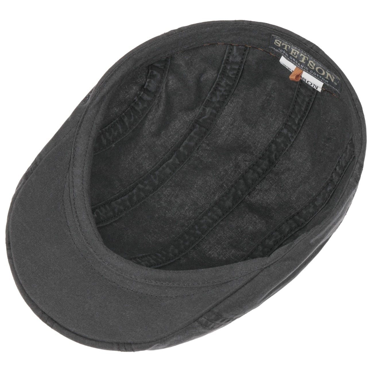 Stetson Madison Organic Ivy Cap  - Nachhaltig - Flatcap aus 100% organischer Baumwolle - Schwarz