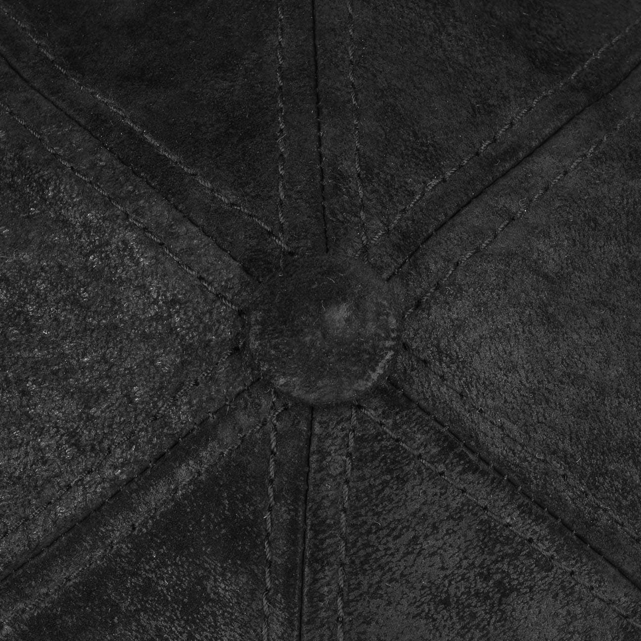 Stetson Brooklin Leder - McCook - Schirmmütze aus Leder - 6-teilig - Pigskin - Schwarz