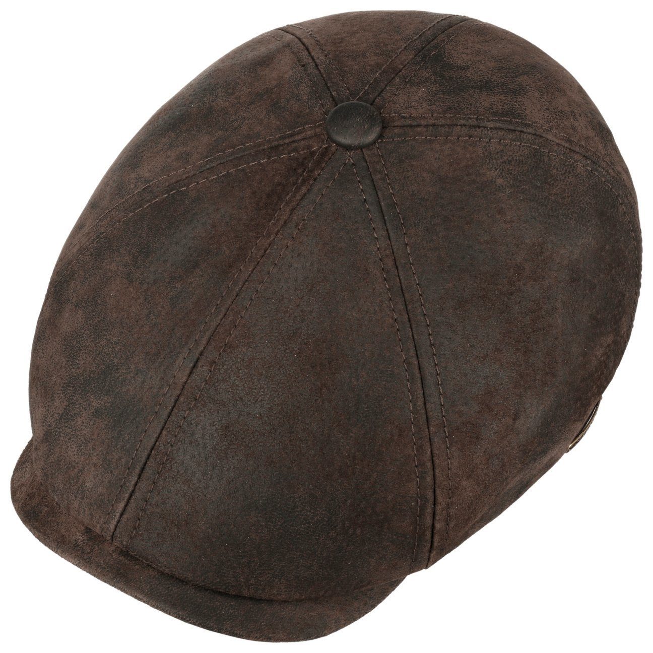 Stetson Brooklin Leder - McCook - Schirmmütze aus Leder - 6-teilig - Pigskin - Braun