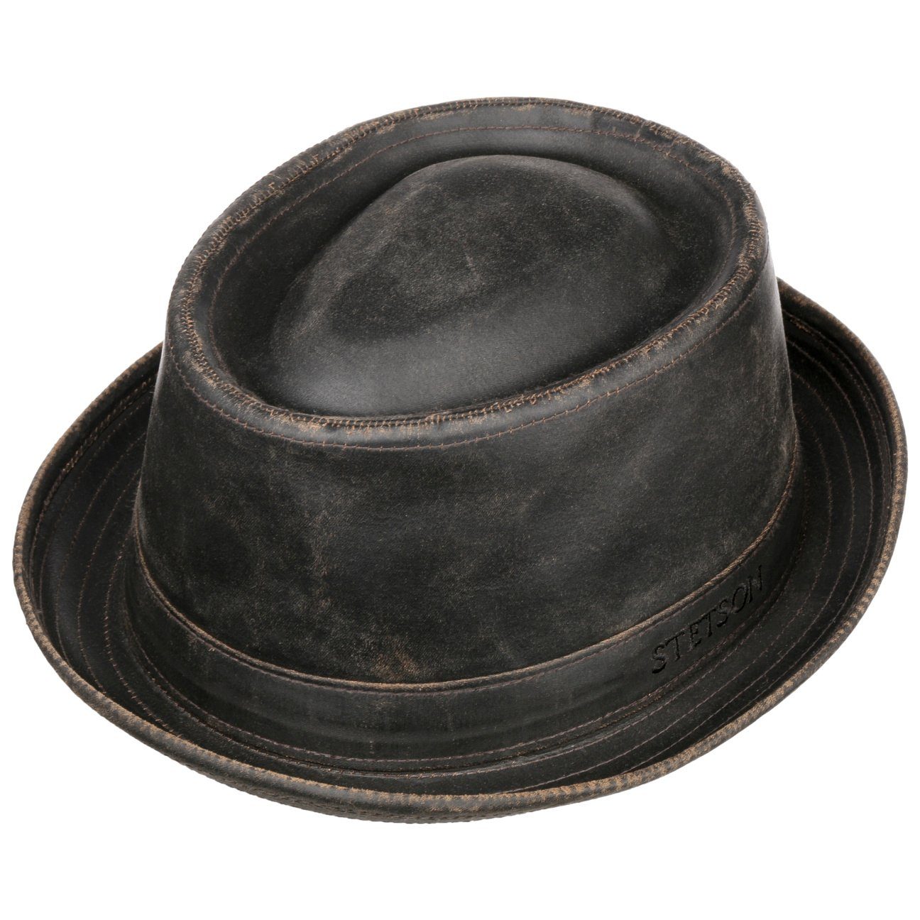 Stetson Odenton Vintage Pork Pie -  Old Cotton - Futter aus Baumwolle - Braun