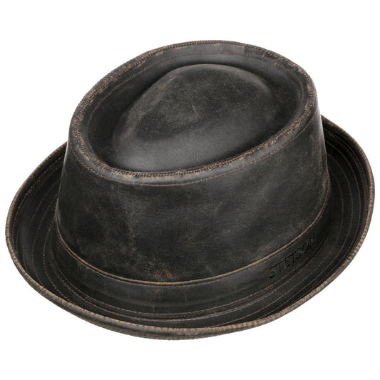 Stetson Odenton Vintage Pork Pie -  Old Cotton - Futter aus Baumwolle - Braun