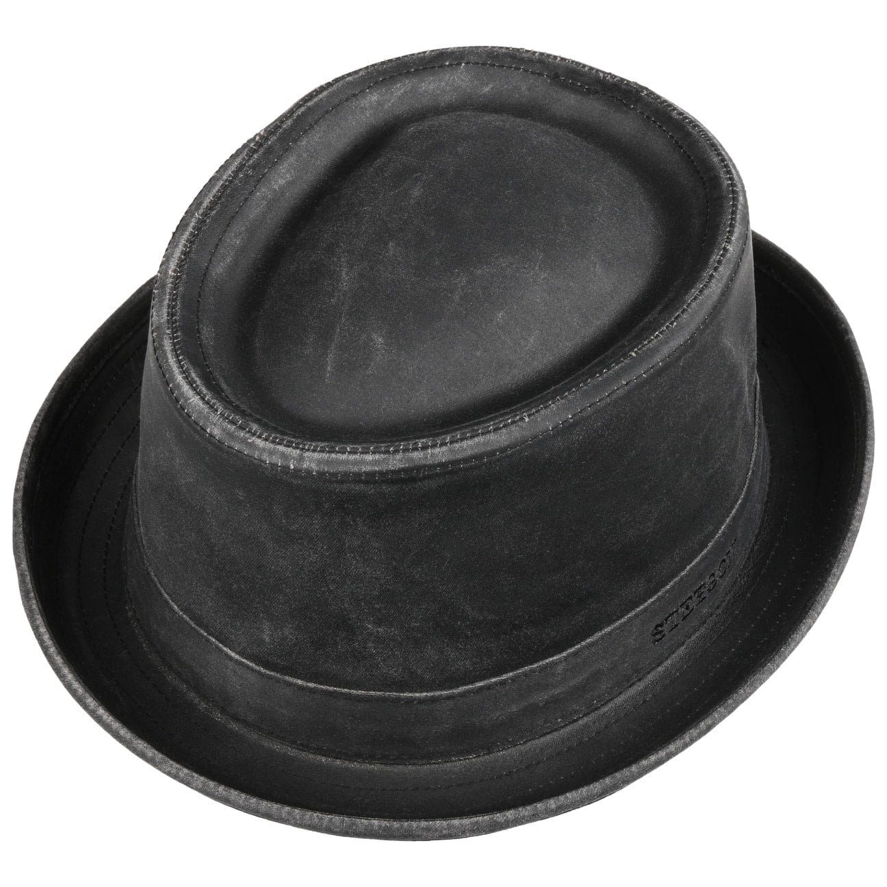 Stetson Odenton Vintage Pork Pie -  Old Cotton - Futter aus Baumwolle - Schwarz