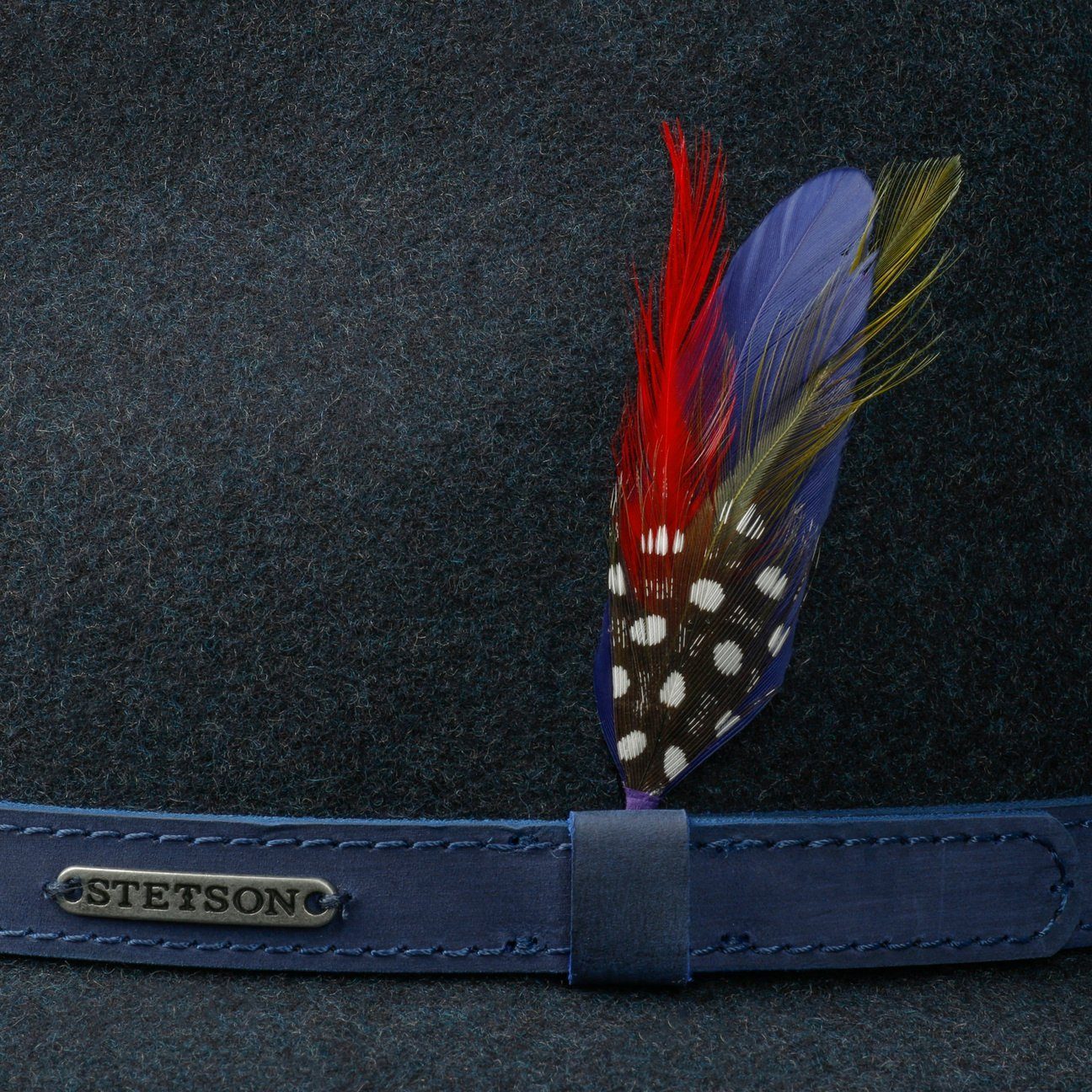 Stetson Powell Woolfelt Traveller - Wollfilzhut - Knautschbar / Wasserfest - Blau meliert